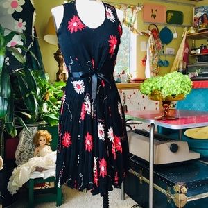 1990s reversible floral babydoll dress